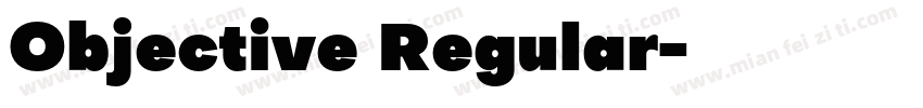 Objective Regular字体转换
